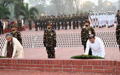 জাতীয় স্মৃতিসৌধে রাষ্ট্রপতি-প্রধানমন্ত্রীর শ্রদ্ধা নিবেদন