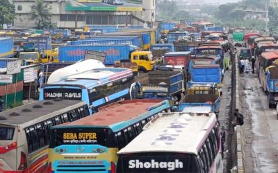 ঈদের ছুটি শেষে সিরাজগঞ্জ মহাসড়কে যানজট-ধীরগতি