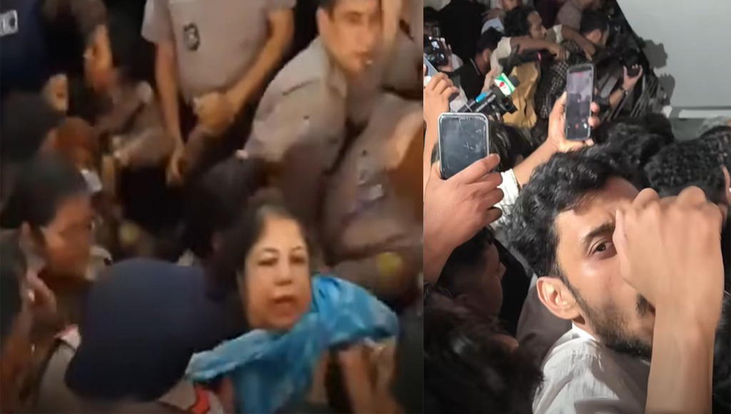 হুড়োহুড়িতে আদালতের সিঁড়িতে পড়ে গেলেন শিরীন শারমিন চৌধুরী