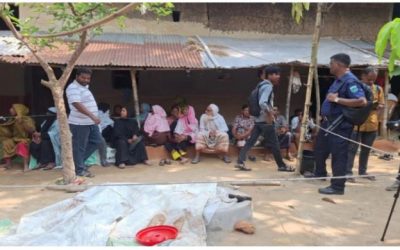 নওগাঁয় একই পরিবারের চারজনকে গলা কেটে হত্যা