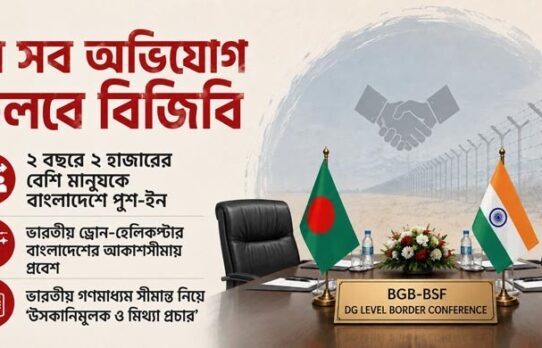 সীমান্ত হত্যা-পুশ-ইন ইস্যুতে নয়াদিল্লিকে বার্তা দেবে বিজিবি