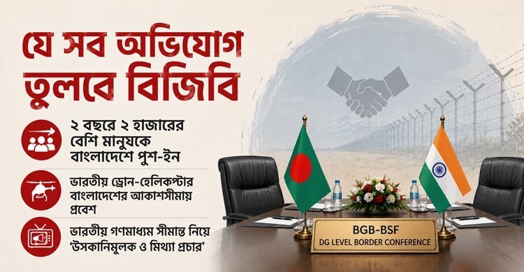সীমান্ত হত্যা-পুশ-ইন ইস্যুতে নয়াদিল্লিকে বার্তা দেবে বিজিবি
