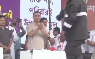 শ্রীমঙ্গলে অনুষ্ঠান মঞ্চে প্রধানমন্ত্রী