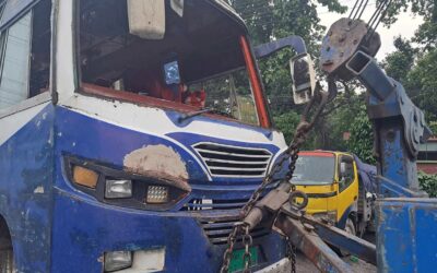 গাজীপুরে ইউনিভার্সিটির বাস উল্টে ৩০ শিক্ষার্থী আহত