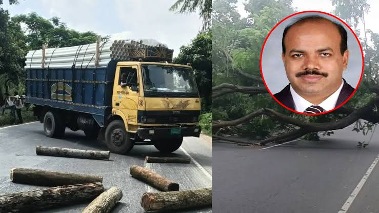 আসলাম চৌধুরীর প্রার্থিতা বাতিলের খবরে গাছ ফেলে মহাসড়ক অবরোধ