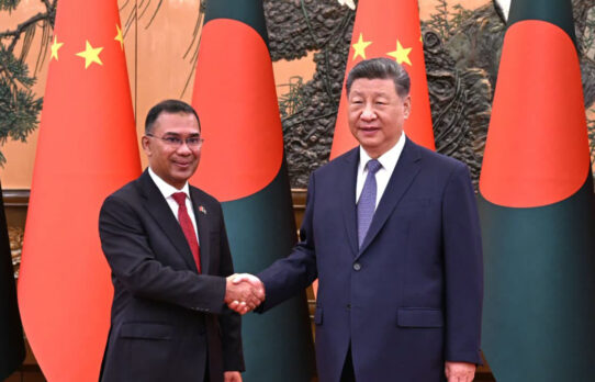 চীনের প্রেসিডেন্টের সঙ্গে প্রধানমন্ত্রী তারেক রহমানের বৈঠক শুরু