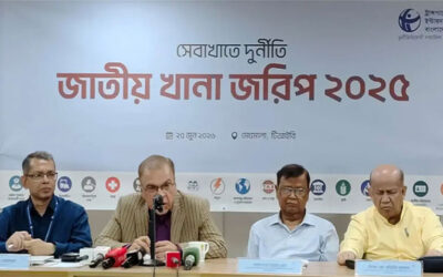 তেইশের চেয়ে পঁচিশে সেবা খাতে ১৫.৯ শতাংশ বেশি দুর্নীতি হয়েছে