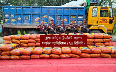 ব্রাহ্মণবাড়িয়ায় ভারতীয় অবৈধ ৯ টন জিরা জব্দ