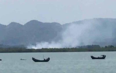 রাখাইনে দফায় দফায় বোমা বিস্ফোরণ, কাঁপছে টেকনাফ