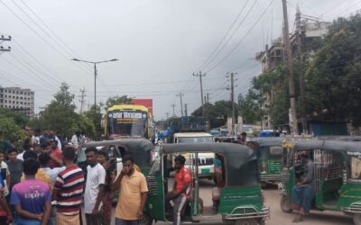 গ্যাস সংকটের প্রতিবাদে এয়ারপোর্ট সড়ক অবরোধ, তীব্র যানজট