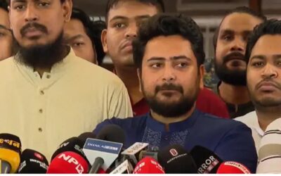 বিএনপি দলীয় প্রার্থী দিয়ে রাষ্ট্রপতিক নির্বাচিত করছে: নাহিদ ইসলাম