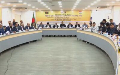এফবিসিসিআই কার্যালয়ে বাংলাদেশ-ভারত ব্যবসায়িক প্রতিনিধি দলের বৈঠক