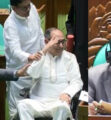 হুইল চেয়ারে করে অধিবেশনে মির্জা আব্বাস, স্বাগতম জানিয়েছেন স্পিকার