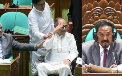 হুইল চেয়ারে করে অধিবেশনে মির্জা আব্বাস, স্বাগতম জানিয়েছেন স্পিকার