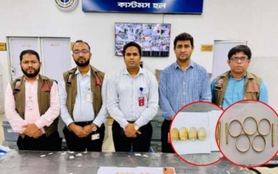 আন্তর্জাতিক বিমানবন্দরে পৃথক অভিযানে প্রায় ৫ কোটি টাকার স্বর্ণ জব্দ