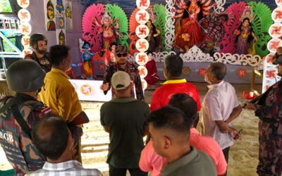 ব্রাহ্মণবাড়িয়া- কুমিল্লা সীমান্তবর্তী ৫৬টি দুর্গাপূজা মণ্ডপে বিজিবির নিরাপত্তা জোরদার