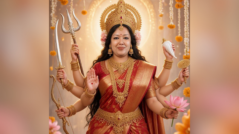 হিন্দু ধর্মাবলম্বীদের দেবী দুর্গার আদলে ছবি, রুমিন ফারহানার ক্ষোভ